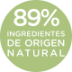 89% ingredientes de origen natural
