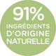 91% ingredient d'origine naturelle