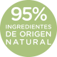 95% ingredientes de origen natural