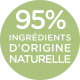 95% ingredients d'origine naturelle