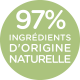 97% d'ingrédients d'origine naturelle