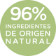96% ingredientes de origen natural