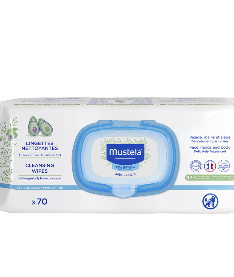 MUSTELA BEBE LINGETTES DERMO-APAISANTES 70 LINGETTES - LifePara